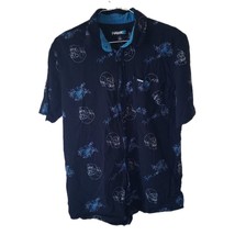 Tony Hawk Men&#39;s Skull &amp; Rose Short Sleeve Woven Shirt - £11.33 GBP