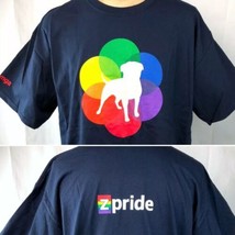 Pride Zynga Spectrum Dog T-Shirt XL Mens SF Game Developer LGBTQ Rainbow... - £18.90 GBP