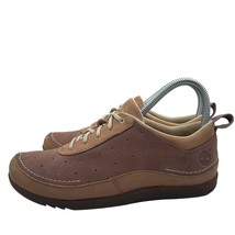 Timberland Brown Pink Low Leather Casual Shoes Sneakers Lace Up Womens 5.5 - $44.54