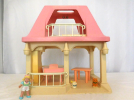 Little Tikes Pink Roof Grandma&#39;s House Cottage Dollhouse + Girl + Dog + Piano + - £42.82 GBP