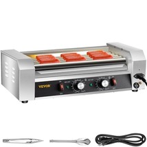 VEVOR Hot Dog Roller, 12 Hot Dog Capacity 5 Rollers, 750W Stainless Steel Cook W - $213.42