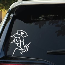 Nurse Sticker Decal for Car, Window, Peeker Sticker, Cute, Funny Nurse S... - $8.00