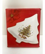 NIKKO Christmastime 11&quot; Christmas Candy Dish Xmas Tree Dish Made in Japa... - $16.79