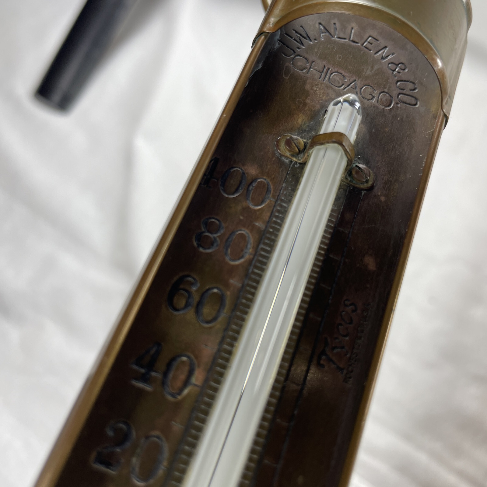Vintage Thermometer W.D. Allen & Company Chicago Brass Thermometer Tycos Item image 3