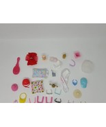 Lot of 34 Barbie Accessories Hats Glasses Pets Pillows Etc Doll Toys - £12.40 GBP