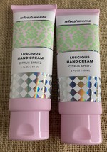 Refreshments CITRUS SPRITZ Luscious Hand Cream - 2 Full Size Tubes! - $11.95