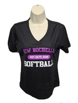 New Rochelle Softball est 2019 Womens Small Black TShirt - £14.24 GBP