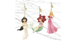 Lenox Disney Princess Ornament Set of 3 Jasmine Ariel Aurora Sleeping Be... - £144.23 GBP