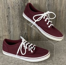 VANS Off The Wall Maroon/Burgundy Sneakers Shoes Women&#39;s 7.5 Textile  - £18.03 GBP