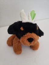 Inter American Puppy Dog White Bunny Ears Plush Stuffed Animal Black Brown - £19.46 GBP