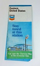 Chevron Eastern United States Travel Road Map Vintage 1977 Gas &amp; Oil Folding Map - £8.63 GBP