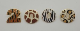 Disney Animal Kingdom 2000 Animal Print Pin Set Zebra Tiger Leopard Giraffe - $24.55