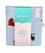 NEW Pillowfort Twin Flannel Sheet Set Bears NEW WITH TAGS - $15.35
