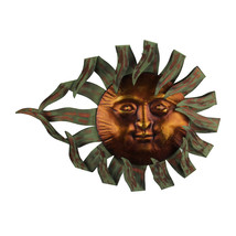 Zeckos Two Tone Metal Celestial Sun Wall Sculpture - £31.00 GBP
