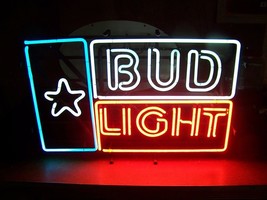 New Bud Light Budweiser Texas Lone Star Beer Neon Sign 24&quot;x20&quot; - £199.83 GBP