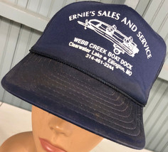 Ernie&#39;s Sales Webb Creek Boat Dock VTG Snapback Missouri Baseball Cap Hat  - £10.62 GBP