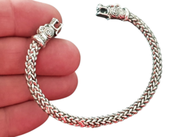 Viking Oath Arm Ring Bracelet Dragon Pewter Torque Ring Cuff Solid Metal Uk - £16.37 GBP