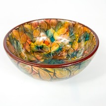 Orvieto Italy Loredana Molio Hand-Painted Bowl Colorful Leaves - £15.65 GBP
