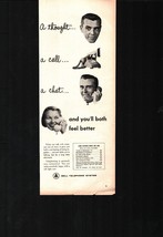 1956 Bell Telephone System Ad - a thought a call a chat nostalgic b3 - $21.21