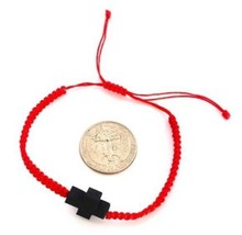 azabache cross red string evil eye adjustable bracelet Pulsera hilo rojo mal ojo - £10.08 GBP