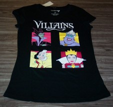 Women&#39;s Teen Walt Disney Villains Maleficent Ursula Cruella T-shirt Small New - £15.82 GBP