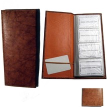 Genuine Leather 160 Cards Business Credit Card Holder Book Case Keeper Organizer - £37.79 GBP
