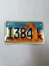 Utah Highway Patrol Exempt Motorcycle License Plate # 1384 EX - £150.71 GBP
