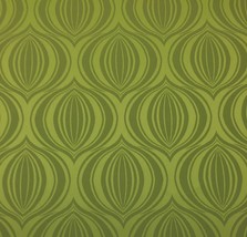 Outdura Pumpkin Pesto Green Geometric Outdoor Indoor Multiuse Fabric By Yd - £11.58 GBP