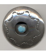 Signed Shadow Box Sterling Silver and Turquoise Pendant with Interesting... - €86,25 EUR
