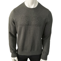 Nwt Michael Kors Msrp $74.99 Men&#39;s Gray Crew Neck Long Sleeve Sweatshirt Size L - $40.49