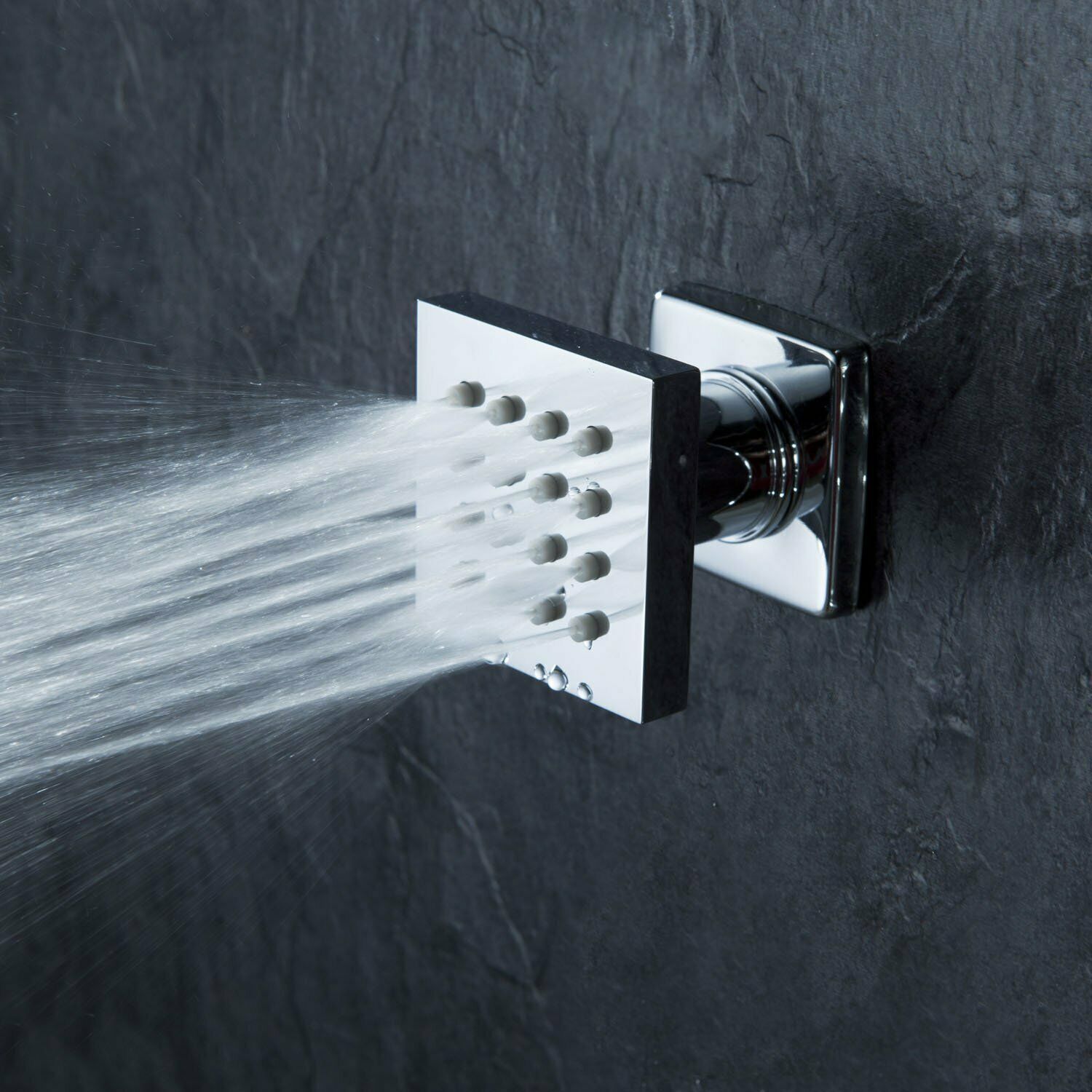 Cascada Square 16-Nozzle Massage Shower Body Jet Spray (Polished Chrome) - $39.56