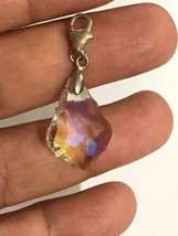 Sterling Silver color Swarovski Crystal Drop Charm/pendant - $27.00