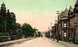 Vtg Postcard c 1908 Mecklenburg Street St John New Brunswick Canada street View - £12.24 GBP