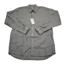 Jack Lipson Shirt Mens 15.5 Regular Gray Shirtmaker Cotton Dress Casual New - $22.65