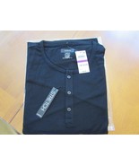 Alfani Men&#39;s 3 Button Neck Pullover  Stretch Top XXL Deep Black Stretch - €16,94 EUR