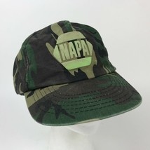 Vtg Napa Green Camo Snapback Hat Baseball Cap Auto Parts Camouflage Distressed - £12.21 GBP