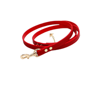 Studded GG Lead Red Standard Length Gold Hardware - £26.08 GBP