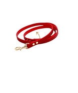 Studded GG Lead Red Standard Length Gold Hardware - £26.15 GBP