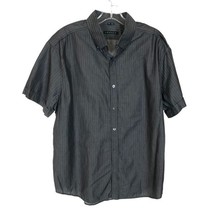 Mens Size XXL Theory Gray Hadlen Pure Cotton Button Front Shirt Sleeve S... - £25.46 GBP