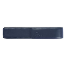 Cross Cross Leather Magnetic Single Pen Pouch - Blue - £62.91 GBP