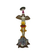 RARE Winnie the Pooh &amp; Friends Disney Parks Piglet + Totem Pole Resin Fi... - $38.48 CAD