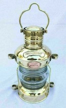 Brass Antique Anchor Oil Lamp Nautical Vintage Maritime Ship Lantern Boat  - £74.25 GBP
