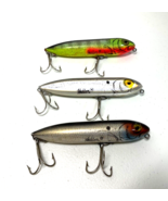 (3) Fishing Lures Vintage Heddon Zara Spook  Charlie Cambell Swaybacks 4&quot; - $54.00