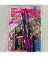 Pink Disney Frozen Stationery set, Pen, Pencil, Notebook, Ruler,  Eraser... - $9.16