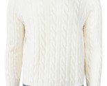 Benson Men&#39;s Aspen Relaxed-Fit Cable-Knit Sweater in Cream-Medium - £74.39 GBP