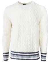 Benson Men&#39;s Aspen Relaxed-Fit Cable-Knit Sweater in Cream-Medium - $94.99