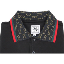 Men Sports Shirt DE-NIKO Short Sleeves Cotton Fashion Polo Shirt DBK113 Black image 5