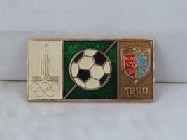 Vintage Olympic Pin - Moscow 1980 Soccer KI TV - Stamped Pin - £14.84 GBP
