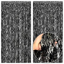 , Xtralarge Wave Black Fringe Backdrop - 3.2X6.5 Feet, Pack Of 2 | Black Fringe  - $21.99