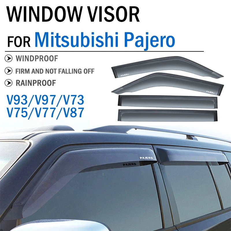 FOR Mitshubishi Pajero V73 V97 V87 V77 V75 V93 Car Window Deflector s Sh... - £109.72 GBP